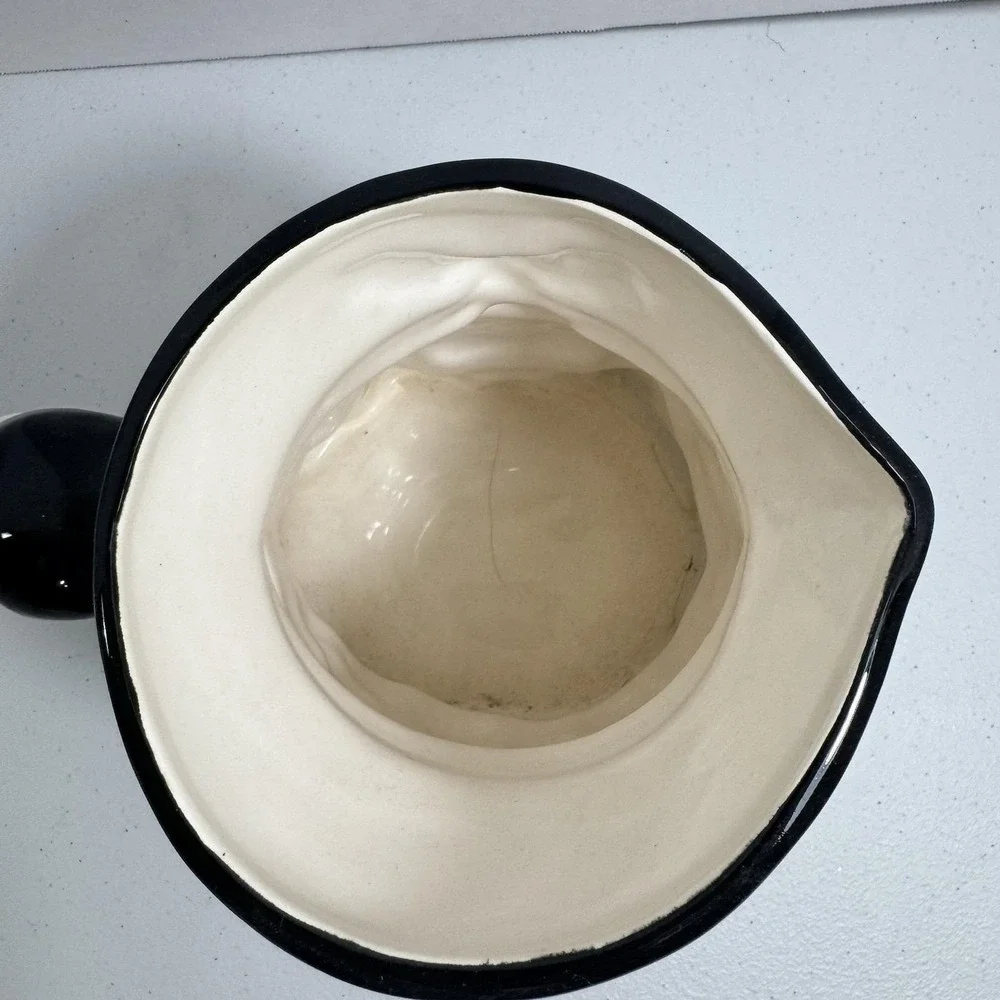 VTG 1991 Fitz And Floyd Omnibus 1991 Ceramic Snowman Pitcher With Top‎ Hat Y2K